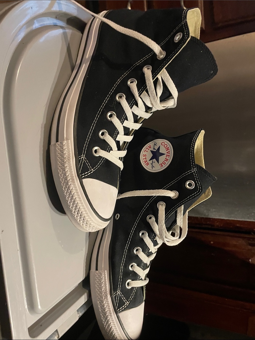 Converse Black and White High-Top Sneakers - Picture 2 of 7